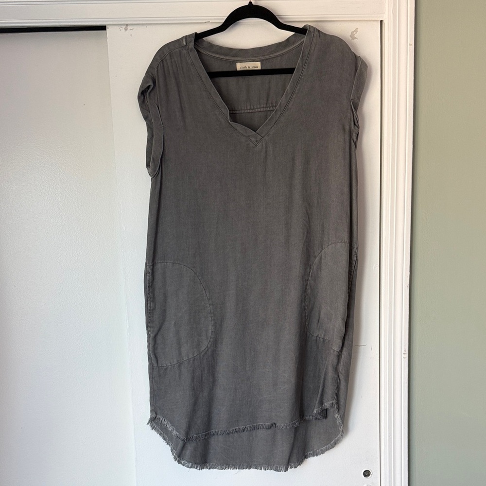 Cloth & Stone Charcoal Knit Midi Dress – Women’s Size M